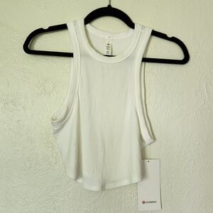 NWT Lululemon White Crop Tank 8